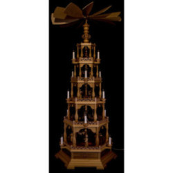 5-Tier Pyramid - The Christmas Story - 142 cm / 56 inch - 230 V Electr. Motor