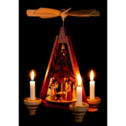 1-stöckige Weihnachtspyramide - Christi Geburt - 29 cm