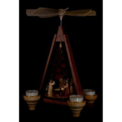 1-stöckige Weihnachtspyramide - Christi Geburt - 29 cm