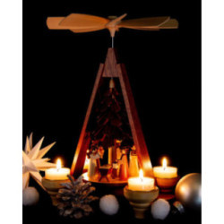 1-stöckige Weihnachtspyramide - Christi Geburt - 29 cm