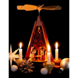 1-stöckige Weihnachtspyramide - Christi Geburt - 29 cm