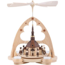 1-Tier Pyramid - Church in Seiffen - 34 cm / 13 inch
