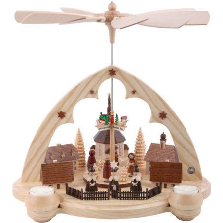 1-Tier Pyramid - Seiffener Village Lancet Arch - 36 cm / 14 inch