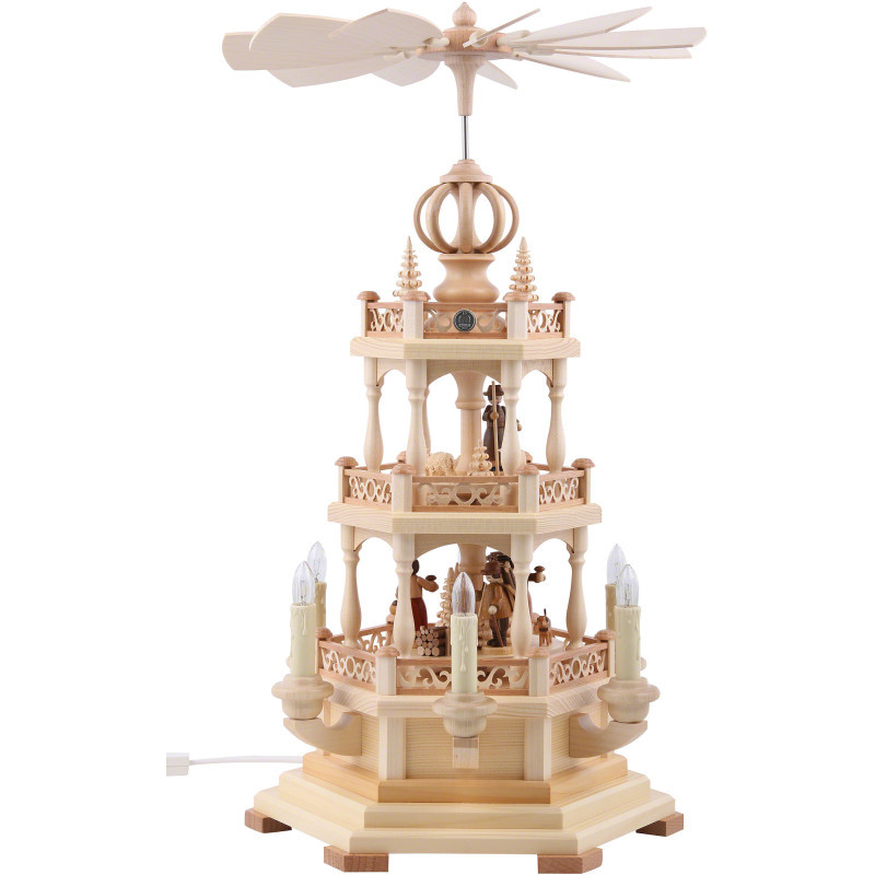 3-Tier Christmas Pyramid - Forest Scene - 50 cm / 19.5 inch