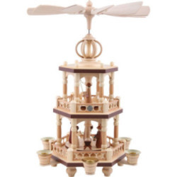 2-stöckige Weihnachtspyramide - Heilige Geschichte - 40 cm