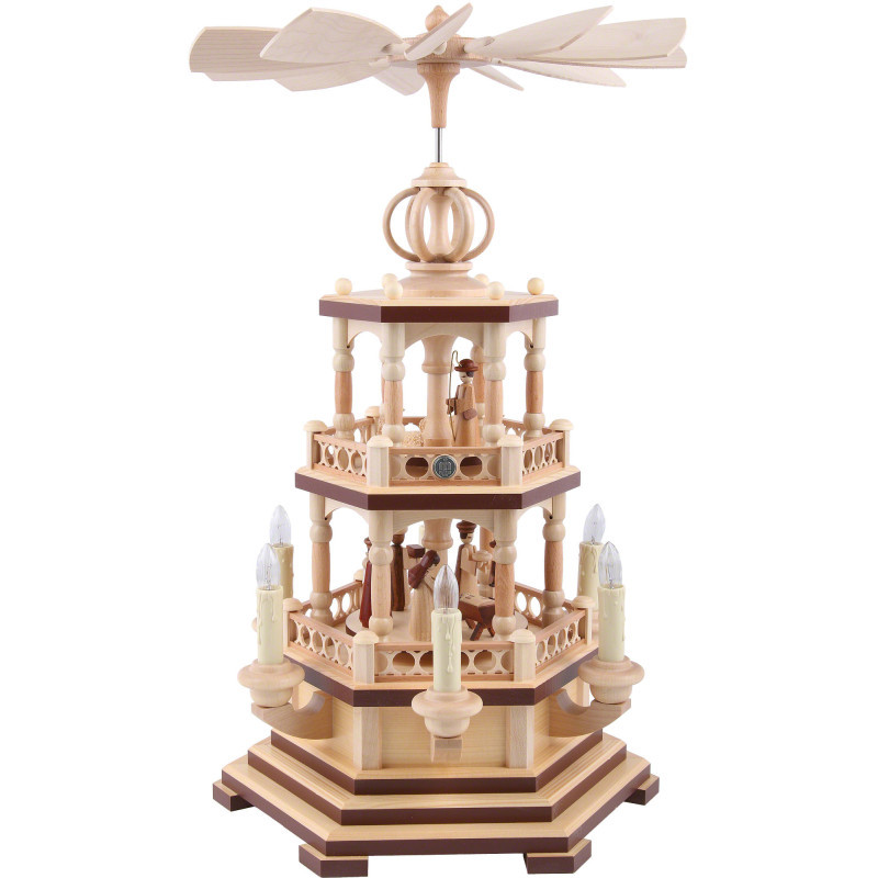 2-stöckige Pyramide Heilige Geschichte - 48 cm - 230 V Elektromotor