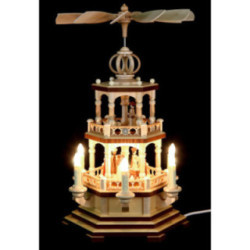 2-Tier Pyramid - The Christmas Story - 48 cm / 19 inch - 230 V Electr. Motor