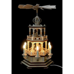 2-Tier Pyramid - The Christmas Story - 48 cm / 19 inch - 120 V Electr. Motor (US-Standard)