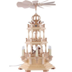 3-Tier Pyramid - The Christmas Story - 50 cm / 20 inch - 230 V Electr. Motor