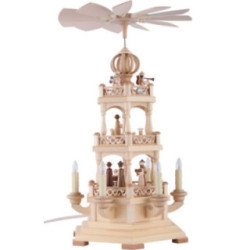 3-Tier Pyramid - The Christmas Story - 50 cm / 20 inch - 120 V Electr. Motor (US-Standard)