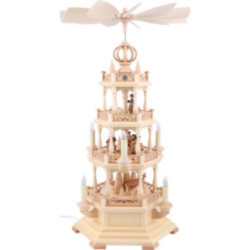 4-Tier Pyramid - Forest Scene - 63 cm / 25 inch - 230 V Electr. Motor