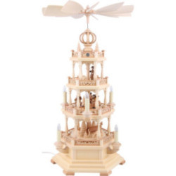 4-stöckige Pyramide Waldmotiv - 63 cm - 120 V Elektromotor (US-Norm)