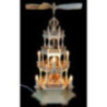 4-Tier Pyramid - Forest Scene - 63 cm / 25 inch - 120 V Electr. Motor (US-Standard)