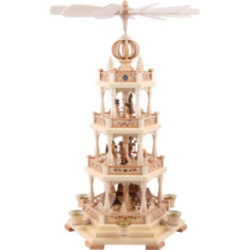4-Tier Pyramid - Erzgebirge Motif - 54 cm / 21 inch