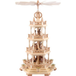 4-Tier Pyramid - Erzgebirge Motif - 54 cm / 21 inch