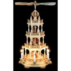 4-Tier Pyramid - Erzgebirge Motif - 54 cm / 21 inch