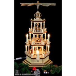 3-Tier Pyramid - The Christmas Story - 58 cm / 23 inch - 120 V Electr. Motor (US-Standard)