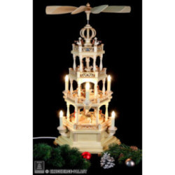 4-Tier Pyramid - The Christmas Story - 64 cm / 25 inch - 120 V Electr. Motor (US-Standard)