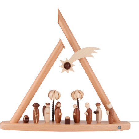 Modern Light Triangle - Holy Family - Natural - 50x47 cm / 19.7x18.5 inch
