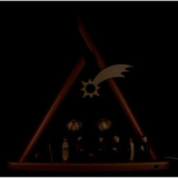 Modern Light Triangle - Holy Family - Natural - 50x47 cm / 19.7x18.5 inch
