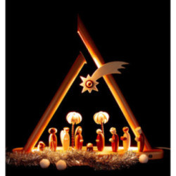 Modern Light Triangle - Holy Family - Natural - 50x47 cm / 19.7x18.5 inch