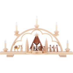 Candle Arch - Nativity Scene - 57 cm / 22 inch - 120 V Electr. (US-Standard)