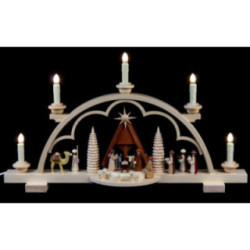 Candle Arch - Nativity Scene - 57 cm / 22 inch - 120 V Electr. (US-Standard)