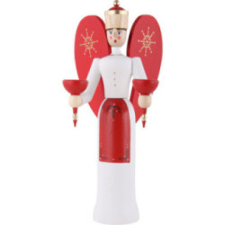 Engel farbig lasiert - 28 cm