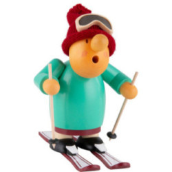 Räuchermännchen Skifahrer - 15 cm