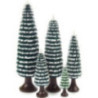 Coiled Trees with Trunk Green-White - 5 pieces - 12 cm / 4.7 inch
