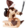 Thiel Figurine - Santa Claus on Sledge - natural - 6 cm / 2.4 inch