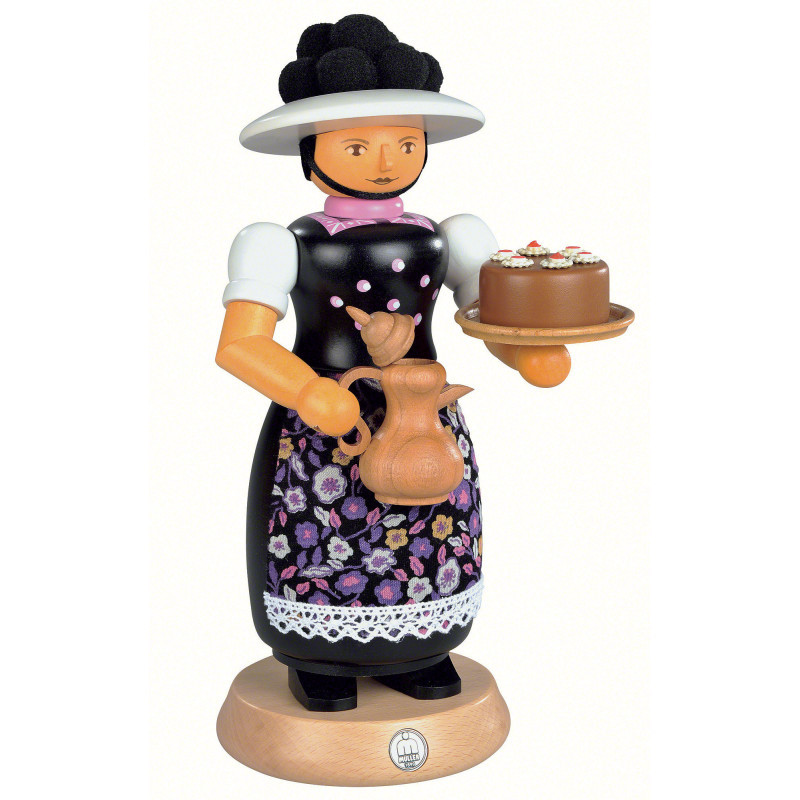 Smoker - Black Forest Lady with Smoking Pot - 25 cm / 10 inch