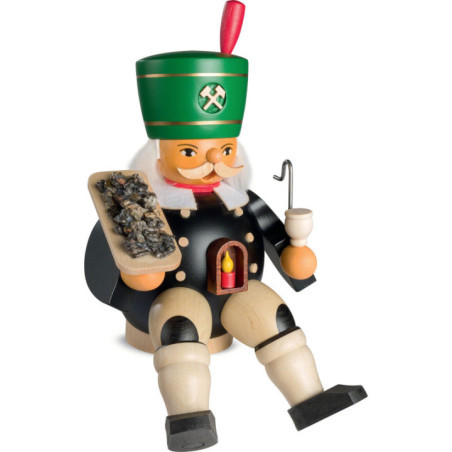 Smoker - Miner with Ore, sitting - 20 cm / 7.9 inch