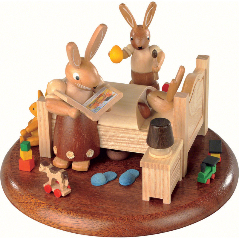 Motivplattform für elektr. Spieldose - Hasenbett Gute-Nacht-Geschichten - 10 cm