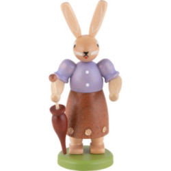 Hasenfrau farbig - 11 cm