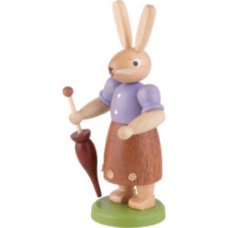 Hasenfrau farbig - 11 cm