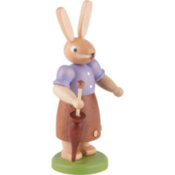 Hasenfrau farbig - 11 cm