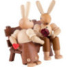 Bunny Couple Sitting - 9 cm / 3.5 inch