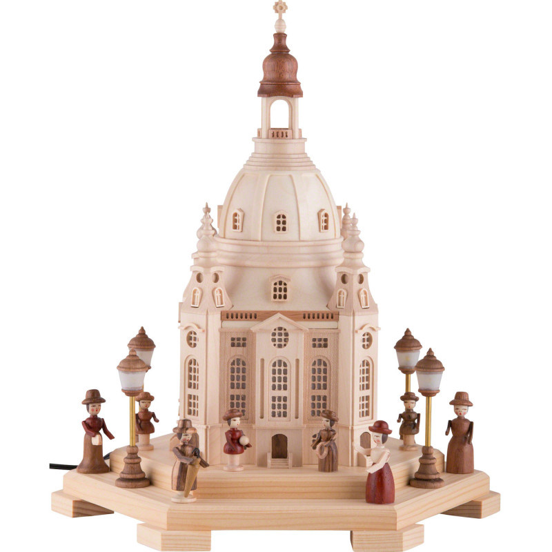 Lighted House Church of Our Lady Dresden - 24x21x28 cm / 9.4x8.3x11 inch