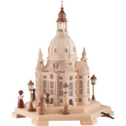 Lighted House Church of Our Lady Dresden - 24x21x28 cm / 9.4x8.3x11 inch