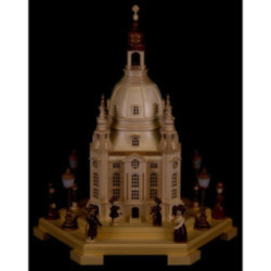 Lighted House Church of Our Lady Dresden - 24x21x28 cm / 9.4x8.3x11 inch