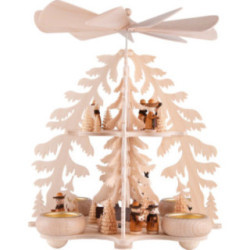 2-Tier Pyramid - Fir Forest - Seiffen Village - 28 cm / 11 inch