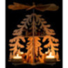 2-Tier Pyramid - Fir Forest - Seiffen Village - 28 cm / 11 inch