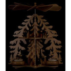 2-Tier Pyramid - Fir Forest - Seiffen Village - 28 cm / 11 inch