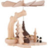 1-stöckige Blattpyramide Kurrende mit Seiffener Kirche - 21 cm