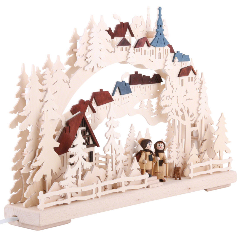 3D Candle Arch - Winter Hike - 43x30 cm / 17x12 inch