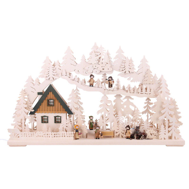 3D-Schwibbogen Waldgänger - 72x43x8 cm