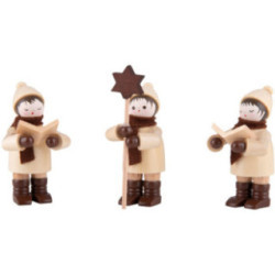 Thiel Figurine - Carolers - natural - Set of Three - 7,5 cm / 3 inch