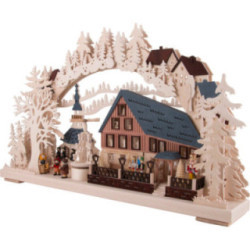 Candle Arch - Pyramid House with Turning Pyramid - 72x43 cm / 28x17 inch