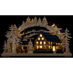 Candle Arch - Pyramid House with Turning Pyramid - 72x43 cm / 28x17 inch